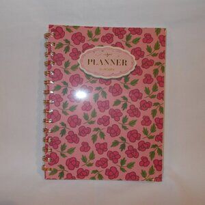 12-month pink flowered planner from The Literary Book Club subscription box